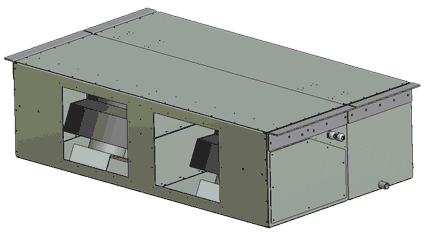 BEOH unit with end facing blowers