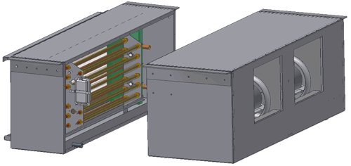 Overhead HVAC package can be separated