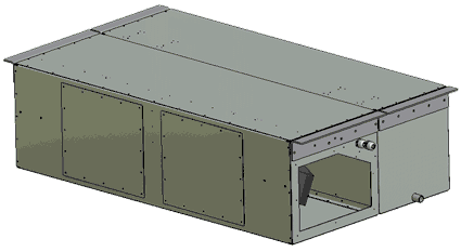 BEOH unit with blower output at sides